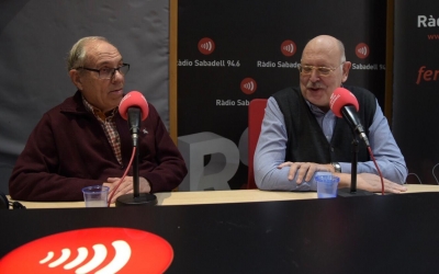 Martí Sala i Josep Masip a l'estudi de Ràdio Sabadell | Roger Benet